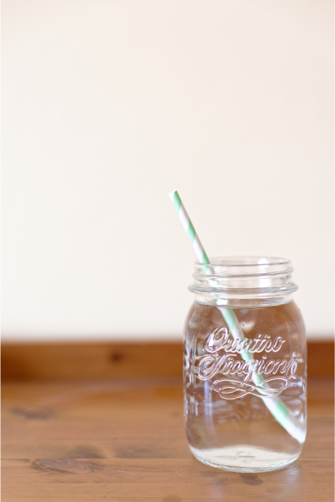 mason jar of water