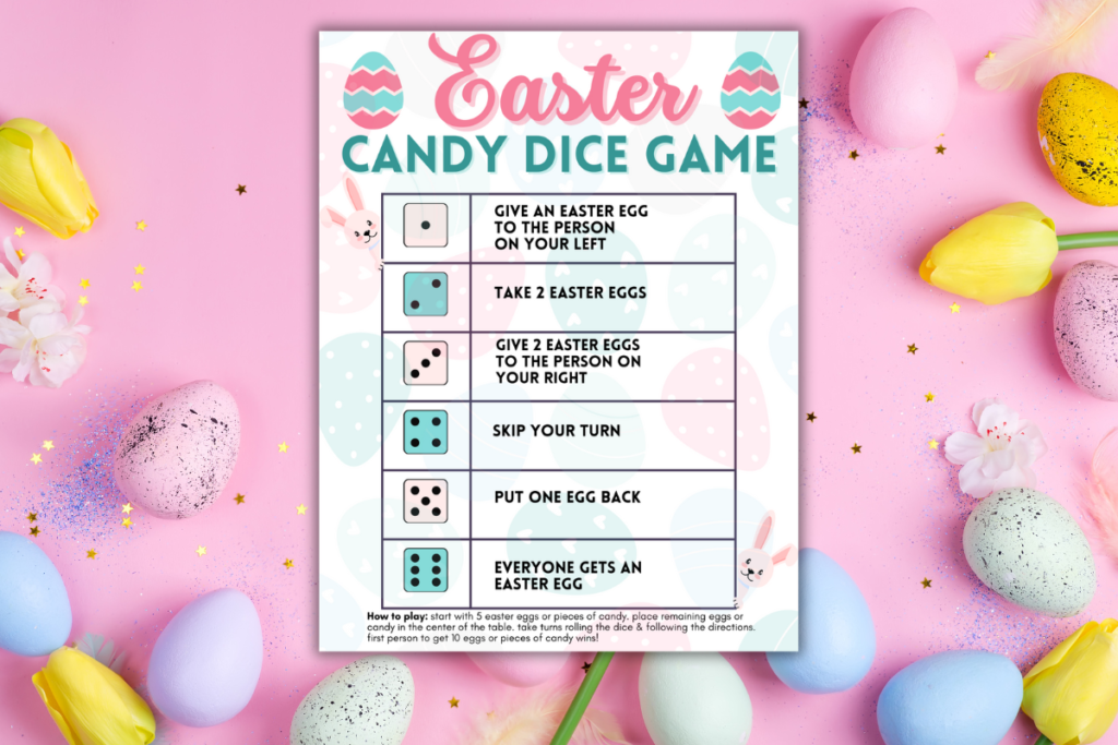 Easter Candy Dice Game